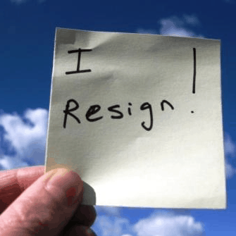 I resign